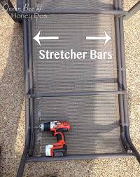 How To Repair Sling Chairs Chaises Queen Bee Of Honey Dos Patio Chairs Diy Chair Repair Patio Chairs Makeover