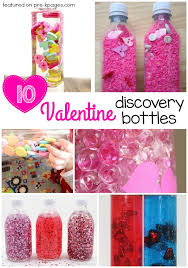10 Valentine Discovery Bottles Pre K Pages Valentine Sensory Valentines Day Activities Preschool Valentines
