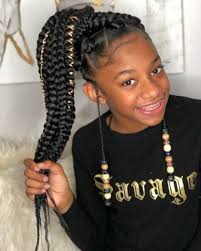 Find braid hair from a vast selection of hair ties & styling accessories. Black Kids Hairstyles With Braids Beads And Accessories Hair Accessories Accessories Beads Blac Black Kids Hairstyles Hair Styles Kids Hairstyles