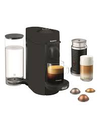 Offering freshly brewed coffee with crema as well as delicious, authentic espresso, the vertuoplus machine conveniently makes two cup sizes at the touch of a button: Nespresso By Delonghi Vertuoplus Deluxe Capsule Coffee Machine Matte Black Env150bmae Myer