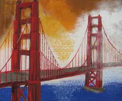 Golden Gate Bridge Art Brut Painting By Patrick Bornemann Saatchi Art