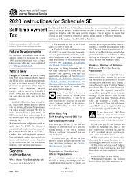 Irs Instruction 1040 - Schedule Se 2020-2022 - Fill Out Tax Template Online  | Us Legal Forms