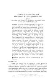 Pdf Tarekat Dan Gerakan Sosial Keagamaan Shaykh Hasan Maksum
