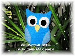Bildergebnis für eule nähen vorlage kostenlos | eulen. Eule Kuscheltier Schnittmuster Fur 2 Grossen