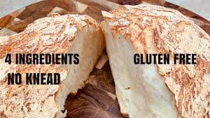 4 Ingredients Bread No Knead Gluten Free Bread Dutch Oven Youtube Gluten Free Artisan Bread Gluten Free Bread Gluten Free Recipes Bread