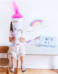 Diy Einhorn Schultute Basteln Familicious Schultute Basteln Schultuten Madchen Schule