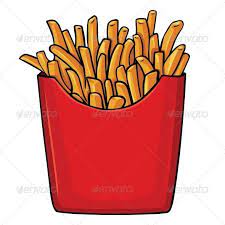 Vector Cartoon French Fries In Red Carton French Fries Cute Easy Drawings Cartoon Clip Art