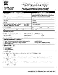 Cigna Pa Forms Cimzia Fill Online Printable Fillable Blank Pdffiller