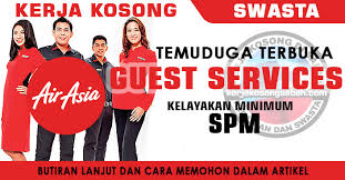 Sebarang info kekosongan bagi temuduga/kerja kosong malindo air akan kami kemaskini disini untuk rujukan anda. Temuduga Terbuka Air Asia Kota Kinabalu Guest Services Jawatan Kosong Terkini Negeri Sabah
