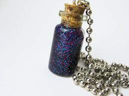 Galaxy In A Bottle Galaxy Dust 1ml Glass Bottle Necklace Etsy Bottle Necklace Galaxy In A Bottle Bottle Charms