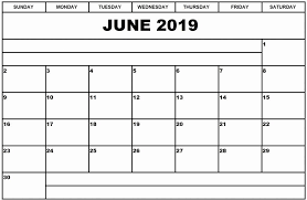 Free June 2019 Editable Calendar June 2019 Calendar Calendar Word June Calendar Printable