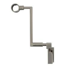Lot De 2 Supports Sans Percage Tringle A Rideau Argent Mat D 20mm