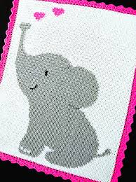 Free cross stitch patterns that everyone can download and enjoy, hassle free. Crochet Patterns Safari Elephant Baby Love Graph Chart Afghan Pattern Easy Ebay