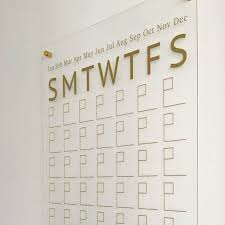 Acrylic Wall Calendar Dry Erase Board Lucite Calendar Clear Etsy Dry Erase Board Calendar Dry Erase Calendar Large Wall Calendar