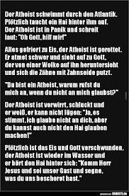 Der Atheist Schwimmt Durch Den Atlantik Lustige Bilder Spruche Witze Echt Lustig