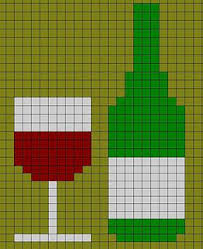 Dolly mama wine bag : Wine Bottle And Glass Pattern By Traci Tommy Webb Beaded Cross Stitch Cross Stitch Cross Stitching
