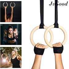 Pacearth wooden gymnastic rings with adjustable cam buckle straps. Jvgood Wood Gymnastic Rings Olympic Rings 1pair Premium Heavy Duty Cross Training Wood Gymnastics Fitness Exercise Rings For Your Home Gym Exercise Rings Workout Crossfit And Strength Training Ring Pull Up Dips