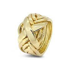Puzzle ring , in sterling silver 14k gold plated. Mens Gold 8rx M Puzzle Rings Creations