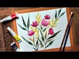 1394 Beautiful Flower With Watercolor Painting For Beginners Paint With David Youtube Beginner Painting Easy Flower Painting Flower Painting