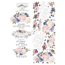 Lavender Bush Prima Redesign Decor Transfer Lavender Bush French Floral Design Rub On Transfers