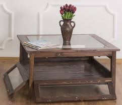 Coffee tables by ashley homestore. Casa Padrino Country Style Coffee Table With Glass Top Brown 90 X 90 X H 45 Cm Solid Wood Living Room Table Living Room Furniture In Country Style