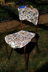 Broken China Mosaic Chair Project This Is So Pretty I M Not Sure I M This Patient To Create An Entire Chair Though How Broken China Art Chair Mosaic Art