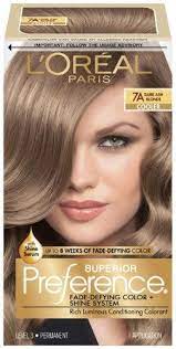 L Oreal Paris Superior Preference Fade Defying Color Shine System 7a Dark Ash Blonde 1 Kit Dark Ash Blonde Hair Dark Blonde Hair Color Dark Ash Blonde