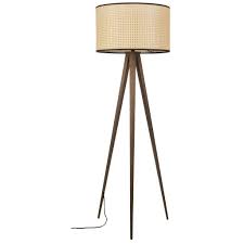 Stehlampe Stativgewebe Braun Kunststoff Holz 50x157cm Wonen Met Lef