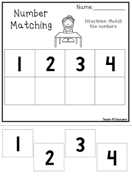 18 Printable Number Matching Worksheets Etsy In 2020 Numbers Preschool Preschool Number Matching Number Worksheets