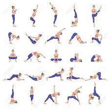 Women Silhouettes Collection Of Yoga Poses Asana Set Yoga Poses Pictures Asana Yoga Poses Yoga Poses