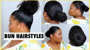 60 natural hairstyles for black women. 4 Easy Bun Hairstyles For Natural Hair Perfect Protective Hairstyles 3c 4a Youtube