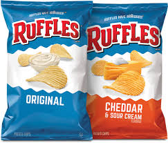 Cheddar & sour cream 184.2g. Ruffles Cheddar Sour Cream Flavored Potato Chips Ruffles