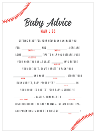 And to the king and queen a new prince is born and the kingdom rejoices. Baseball Baby Baby Shower Mad Libs By Basic Invite