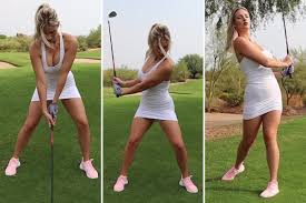 Paige spiranac is one of the most recognizable faces in women's golf thanks to a rising professional career and strong social media presence. Stunning Golf Star Paige Spiranac Wears Skintight Dress To Show Fans How To Flop It Like It S Hot In Instagram Clip