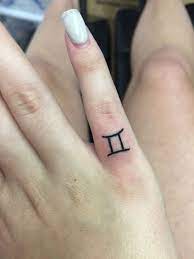 Gemini Sign Symbol Tattoo Done By Bill Brown At Ink And Needle West Me Gemini Geminisign Astrology Tattoo Ge Gemini Tattoo Finger Tattoos Small Tattoos