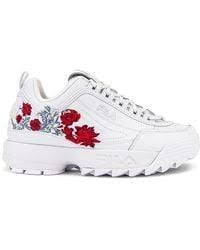Widest selection of new season & sale only at lyst.com. Fila Synthetic Womens Disruptor Ii Iri Iridescent Chunky Sneaker In White Lyst