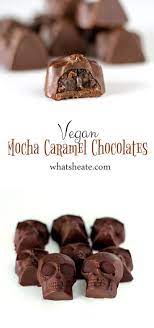 Vegan Mocha Caramel Chocolates Vegan Glutenfree Recipe Vegan Candies Vegan Mocha Vegan Sweets