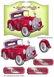 Click To Add Old Vintage Red Car On Country Wall Plaque To Your Craftsuprint Basket Digi Stamps Card Toppers Decoupage Printables