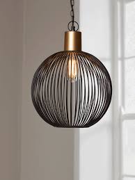 Black And Brass Glass Pendant Light New Black And Brass Cage Pendant In 2020 Glass Pendant Lights Uk Brass Cage Pendant Cage Pendant Light