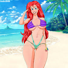 Rule 34 - 1girls Ariel Beach Bikini Blue Eyes Disney Disney Princess Large  Breasts Long Hair Looking At Viewer Mshowllet Red Hair Seashell Bra Seaside  The Little Mermaid Thong Voluptuous | 7097060
