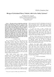 Outdated browsers lack safety features that keep your information secure, and they can also be slow. Pdf Design Of Articulated Heavy Vehicles With Active Safety Systems