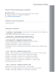 Construa seu currículo de emprego em 3 etapas simples: Doc Curriculum Vitae 1 Maria Teresa Maria Domingues Academia Edu