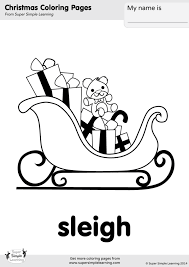 Fun, printable, free coloring pages can help children develop important skills. Sleigh Coloring Page Super Simple