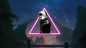 Hotiego anime glasses anime inspired futuristic comic costume cosplay eyeglasses large pointy triangle black pink sunglasses for women men (black). Hd Wallpaper Anime Boys Digital Art Red Eyes Triangle Picture In Picture Wallpaper Flare