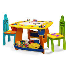 Grow N Up Crayola Kids Wooden Table Chair Set Walmart Com Kids Wooden Table Kids Table And Chairs Wooden Table And Chairs
