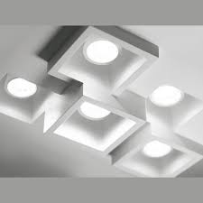 Sforzin Porta Faretto Da Incasso In Gesso Heraea T257 Marco Spatti Faretti Lampade Da Soffitto Illuminazione Soffitto