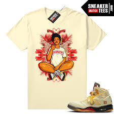 Off White Jordan 5 Sail Sneaker Tees Shirts Sail Vibes Jordan 5 Off White Sail Sneaker Match 313 results for air jordan 5 off white. off white jordan 5 sail sneaker tees
