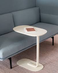 Vibrant And Modern Office Space Decor Inspiration From Muuto An Elegant Side Table With Two Planes Connected Modern Side Table Side Table Office Space Decor
