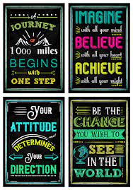 Poster inspirational quote zu spitzenpreisen. Buy Motivational Posters For Classroom Office Decorations Inspirational Quote Wall Art For Teachers Students School Counselors Home Office Set Of 10 Creative Chalkboard Designs Online In Turkey B07d1c1bk4