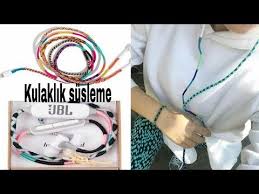 Kulaklik Sarj Kablosuna Orgu Yapimi Phone Cord Diy With Knotted Wrapped Yarn Youtube Orgu Kablo Kulaklik